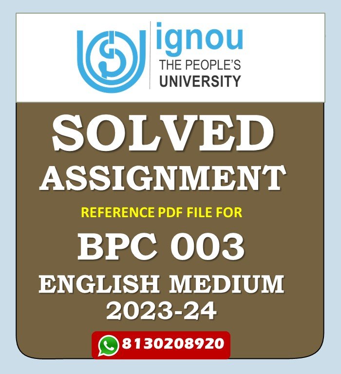 BPC 003 Research methods in Psychology Solved Assignment 2023-24