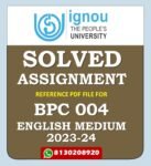 BPC 004 Statistics in Psychology Solved Assignment 2023-24