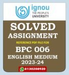 BPC 006 Social Psychology Solved Assignment 2023-24
