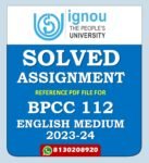 BPCC 112 Organizational Behaviour Solved Assignment 2023-24