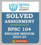 BPSC 104 Political Process in India Solved Assignment 2023-24