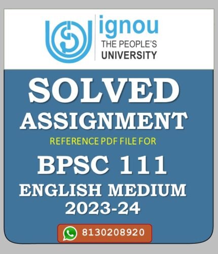 BPSC 111 Classical Political Philosophy Solved Assignment 2023-24