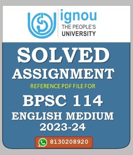 BPSC 114 Indian Political Thought-II Solved Assignment 2023-24