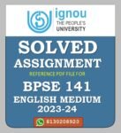 BPSE 141 Gandhi and the Contemporary World Solved Assignment 2023-24