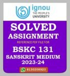BSKC 131 Sanskrit Paday Sahitya Solved Assignment 2023-24