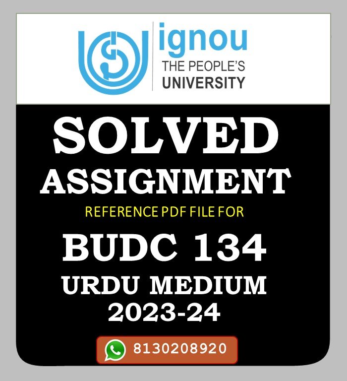 BUDC 134 Study of Urdu Nazm Solved Assignment 2023-24