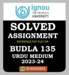 BUDLA 135 Study of Modern Urdu Prose & Poetry Solved Assignment 2023-24