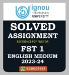 FST 1 Foundation Course in Science and Technology in English Solved Assignment 2023-24