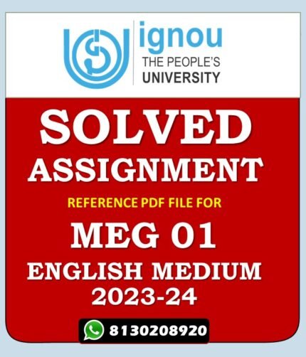 MEG 01 British Poetry Solved Assignment 2023-24