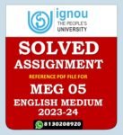 MEG 05 Literary Criticism and Theory Solved Assignment 2023-24