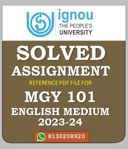 MGY 101 Introduction to Geoinformatics Solved Assignment 2023-24