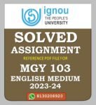 MGY 103 Global Navigation Satellite System and Geographic Information System Solved Assignment 2023-24