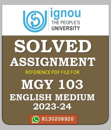 MGY 103 Global Navigation Satellite System and Geographic Information System Solved Assignment 2023-24
