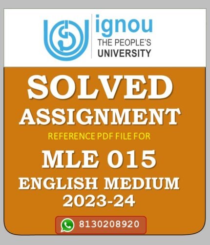 MLE 015 Challenges To Criminal Justice System Solved Assignment 2023-24