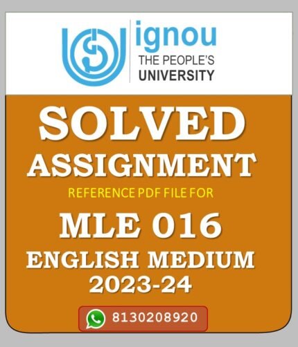 MLE 016 Criminal Justice Research and Advocacy Solved Assignment 2023-24