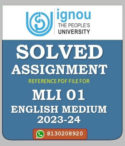 MLI 01 Introduction to Computers Solved Assignment 2023-24