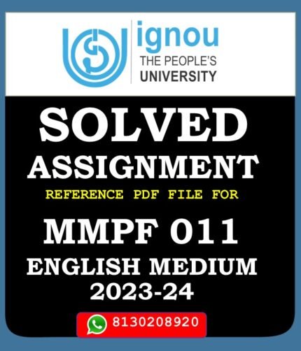 MMPF 011 Management of Insurance Services Solved Assignment 2023-24