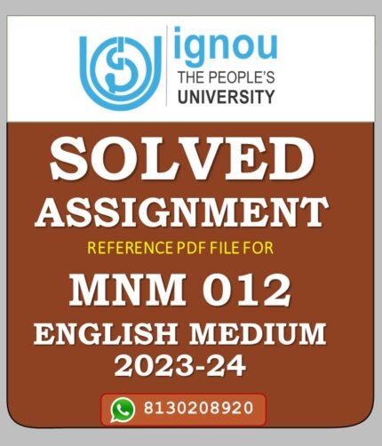 MNM 012 Digital Journalism Solved Assignment 2023-24