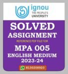 MPA 005 Disaster Response Solved Assignment 2023-24