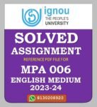 MPA 06 Disaster Medicine Solved Assignment 2023-24