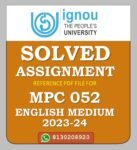 MPC 052 MENTAL DISORDERS Solved Assignment 2023-24
