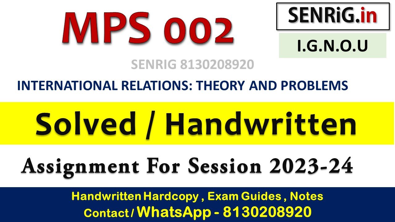 ignou assignment ma political science 2nd year