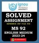 MS 92 Management of Public Enterprises Solved Assignment 2023-24