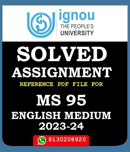 MS 95 Research Methodology for Management Decisions Solved Assignment 2023-24