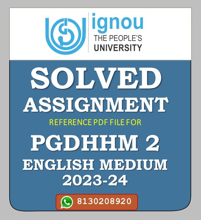 PGDHHM 2 Introduction to Management-II Solved Assignment 2023-24