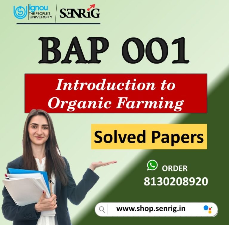 IGNOU BAP 001 Important Questions with Solutions for December 2023 Exams