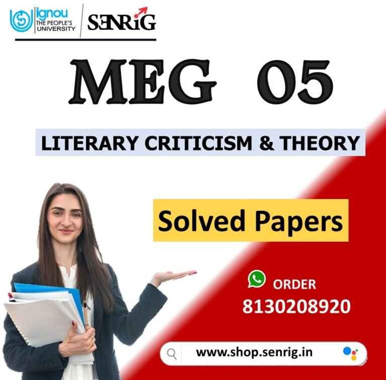 IGNOU MEG 05 Important Questions with Solutions for December 2023 Exams