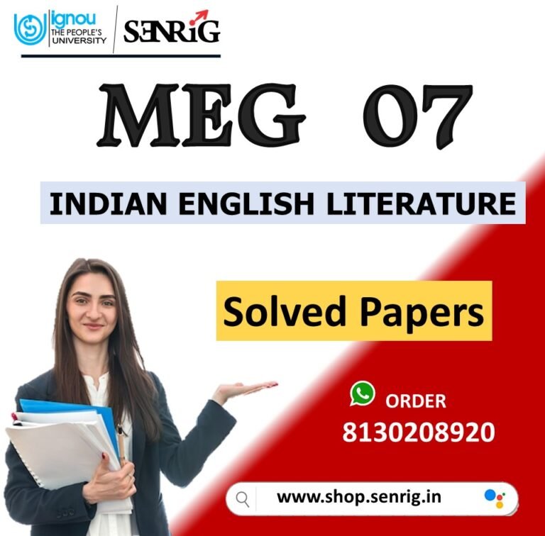 IGNOU MEG 07 Important Questions with Solutions for December 2023 Exams