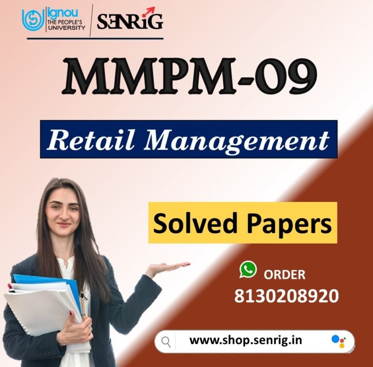 IGNOU MMPM-009 Important Questions with Solutions for December 2023 Exams / Retail Management