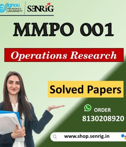IGNOU MMPO 001 Important Questions with Answers for December 2023 Exams / Operations Research