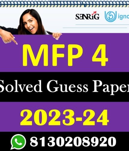 IGNOU MFP 4 Solved Guess Paper with Important Questions