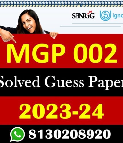 IGNOU MGP 002 Solved Guess Papers With Chapter wise important question , IGNOU previous years papers