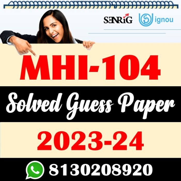 MHI 104 Solved Guess Paper With Important Questions