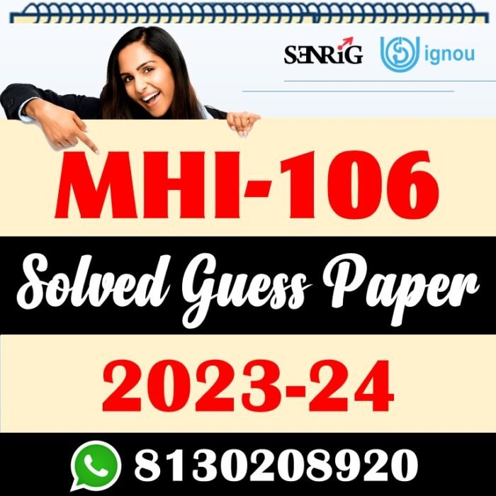 MHI 106 Solved Guess Paper With Important Questions