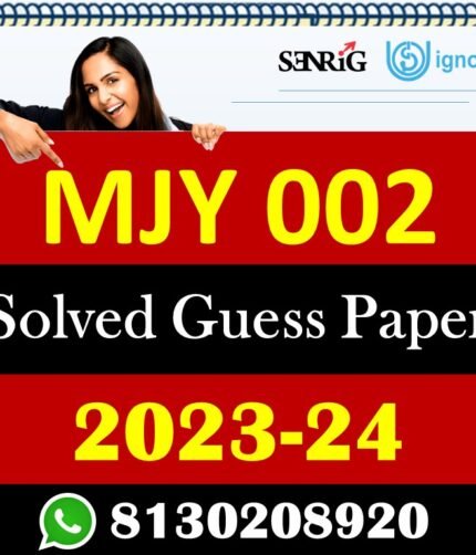 IGNOU MJY 002 Solved Guess Papers With Chapter wise important question , IGNOU previous years papers