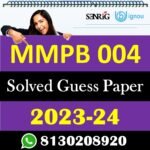 IGNOU MMPB 004 Solved Guess Paper with Important Questions