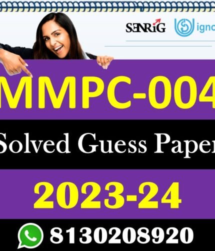 IGNOU MMPC 004 Solved Guess Paper with Important Questions