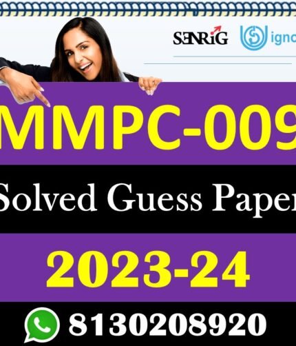 IGNOU MMPC 009 Solved Guess Paper with Important Questions