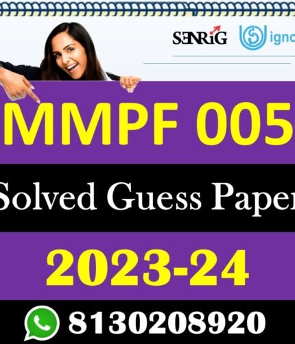 IGNOU MMPF 005 Solved Guess Paper with Important Questions