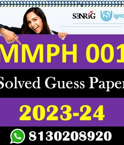 IGNOU MMPH 001 Solved Guess Paper with Important Questions