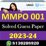 IGNOU MMPO 001 Solved Guess Paper with Important Questions