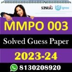 IGNOU MMPO 003 Solved Guess Paper with Important Questions