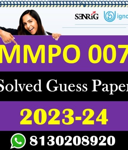 IGNOU MMPO 007 Solved Guess Paper with Important Questions