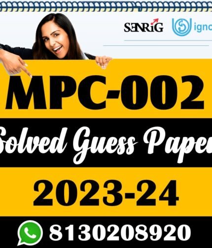 MPC 002 Solved Guess Paper With Important Questions