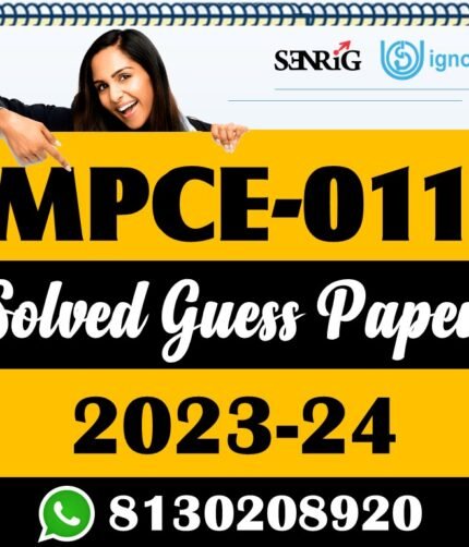 MPCE 011 Solved Guess Paper With Important Questions