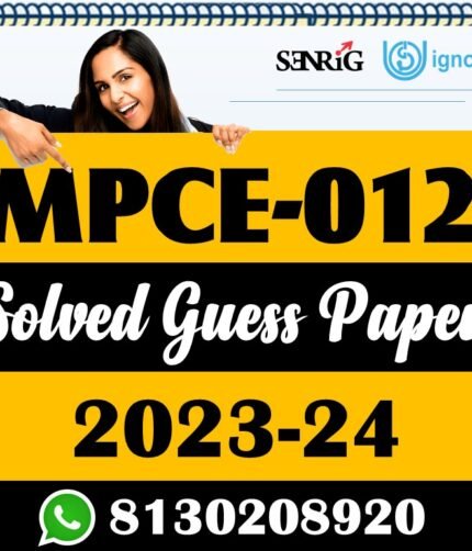 MPCE 012 Solved Guess Paper With Important Questions